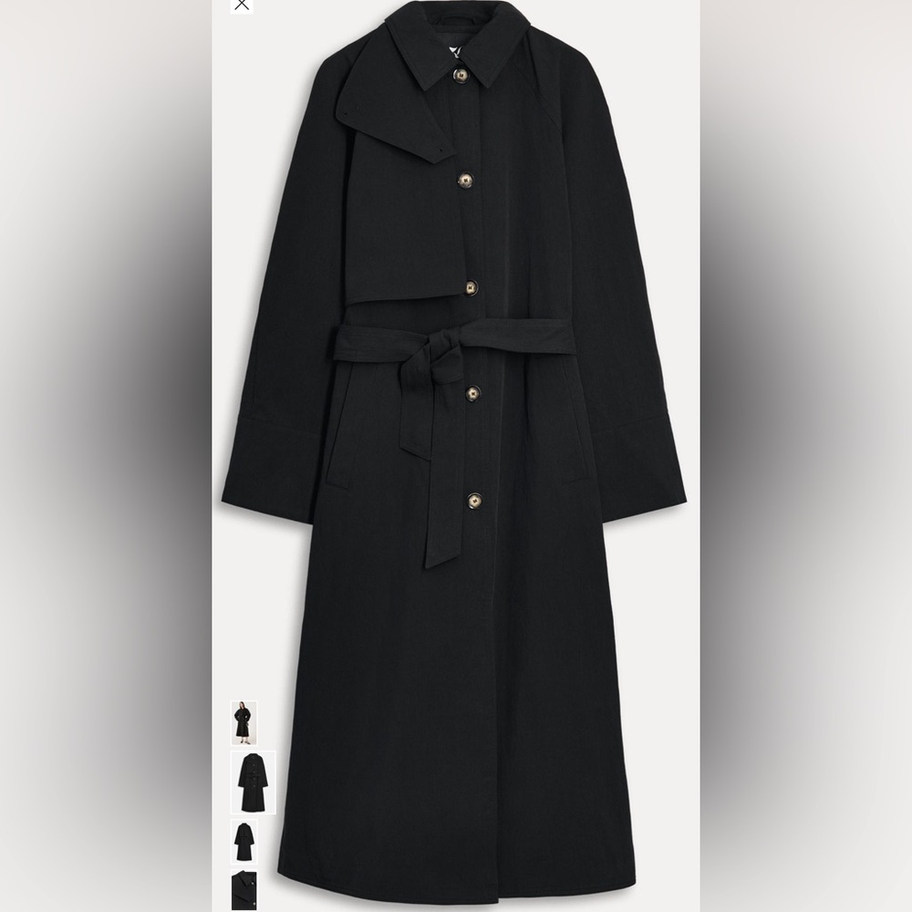 Zara Classic Black Overcoat - Picture 2 of 5